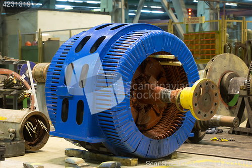 Image of Stator of a big electric motor