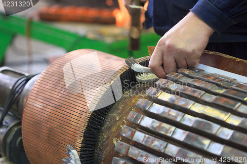 Image of Stator of a big electric motor