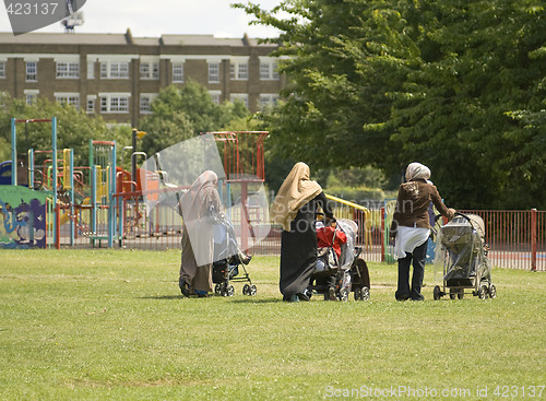 Image of Women with prams.