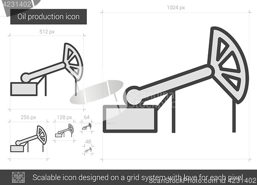 Image of Oil production line icon.
