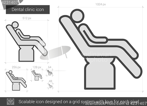 Image of Dental clinic line icon.