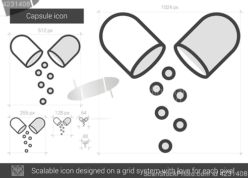 Image of Capsule line icon.