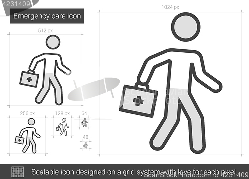 Image of Emergency care line icon.