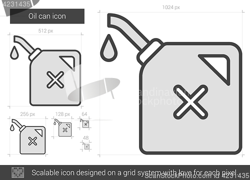 Image of Oil can line icon.