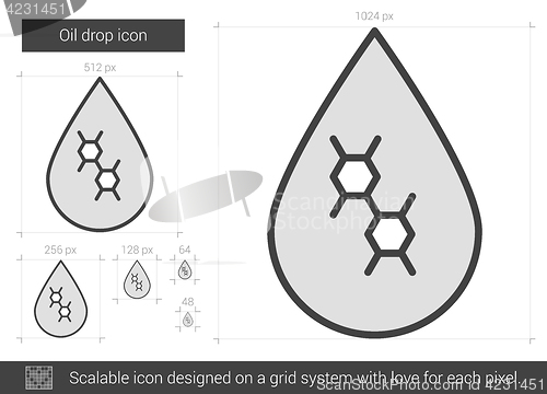 Image of Oil drop line icon.