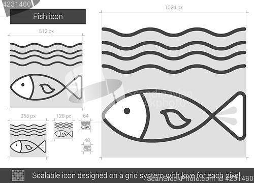 Image of Fish line icon.