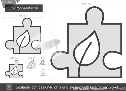 Image of Environment line icon.