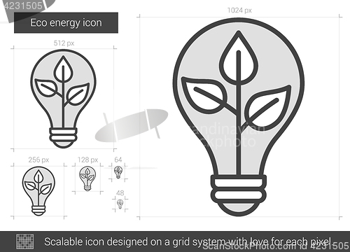 Image of Eco energy line icon.