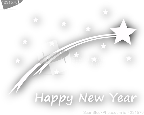 Image of Happy New Year on white