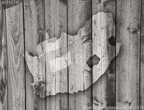 Image of Map of South Africa on weathered wood