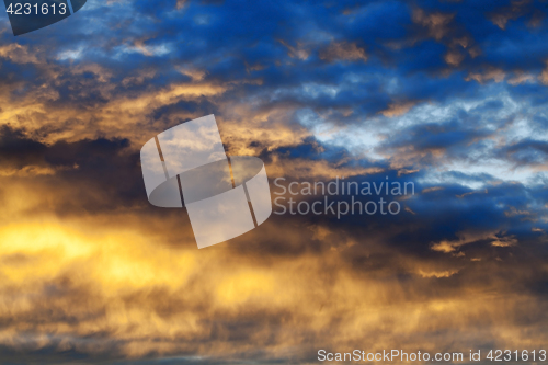 Image of the sky at sunset