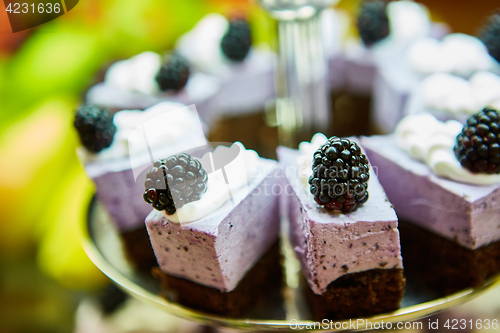 Image of Cake buffet for a birthday party.