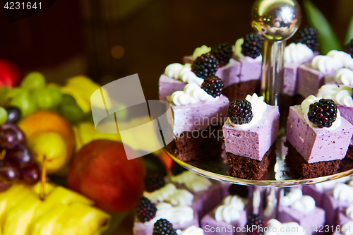 Image of Cake buffet for a birthday party.