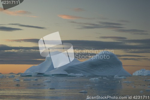 Image of Beautiful view of icebergs in Antarctica