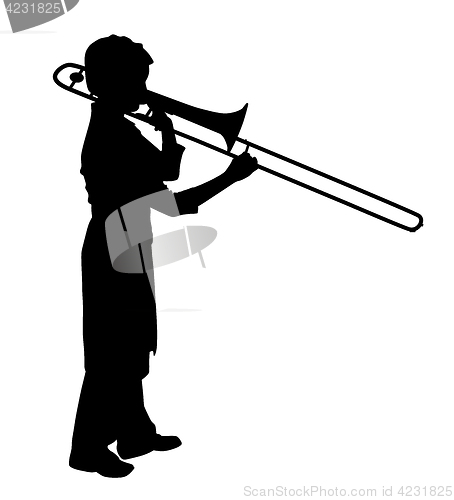 Image of Female playing trombone