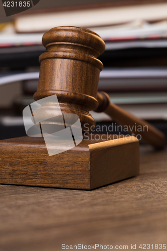 Image of Paper, chairman hammer on table