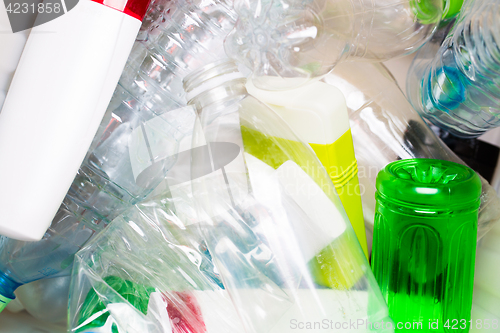 Image of Photo of utilized PET bottles