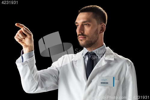 Image of doctor or scientist in white coat