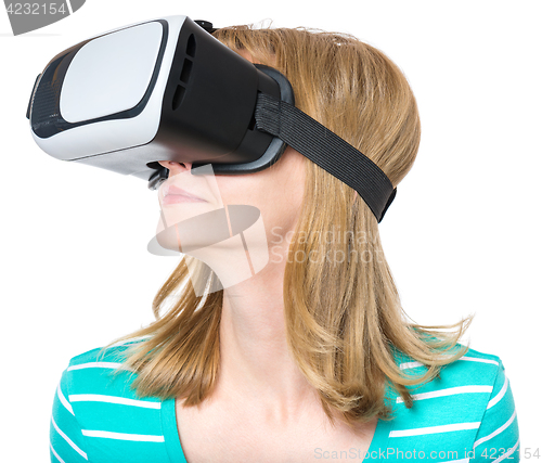 Image of Woman in VR glasses