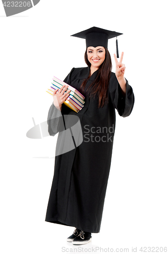 Image of Full length graduation girl