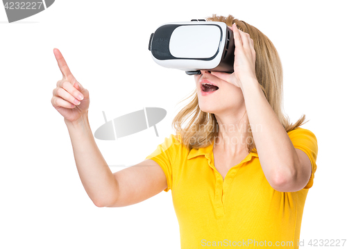 Image of Woman in VR glasses