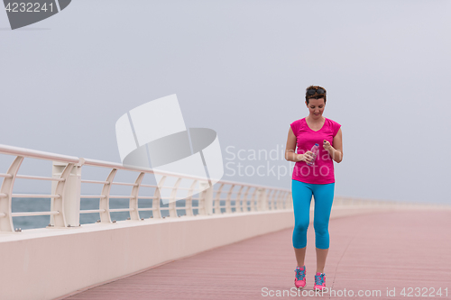Image of young woman after a successful training run