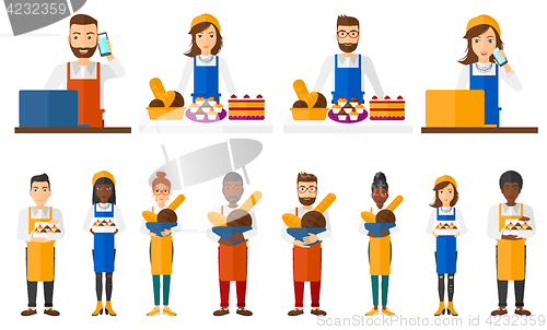 Image of Vector set of business characters.