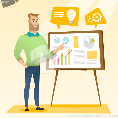 Image of Businessman giving business presentation.