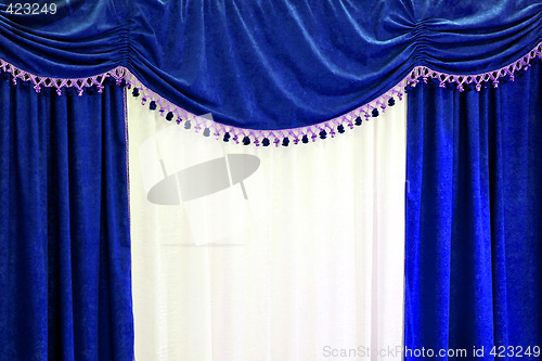 Image of Blue curtains