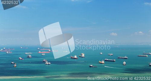 Image of boats sailing in ocean