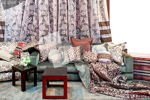 Image of Curtains and pillows