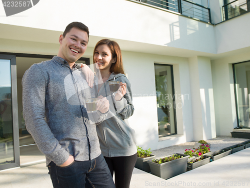 Image of couple enjoying morning coffee