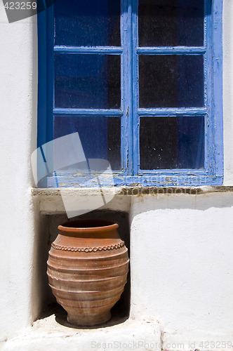 Image of greek island window scene