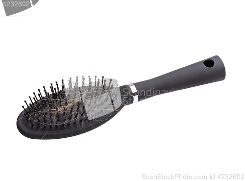 Image of Black hair comb brush