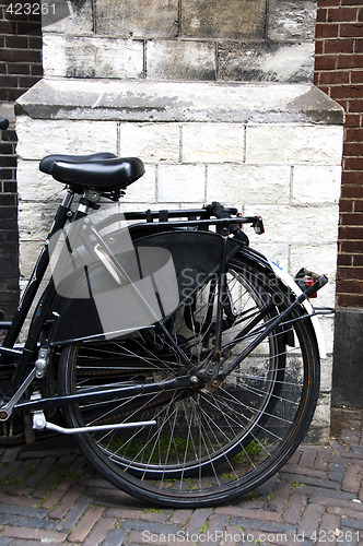 Image of iconic bicycles amsterdam holland netherlands