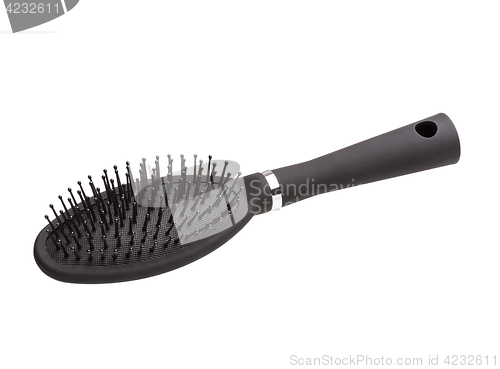 Image of Black hair comb brush