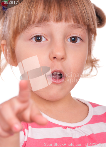 Image of Emotional portrait of little girl