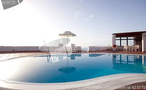 Image of swimming pool greek islands santorini