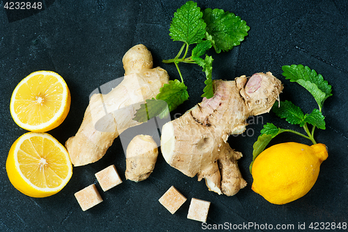 Image of fresh ingredients for tea