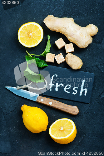 Image of fresh ingredients for tea