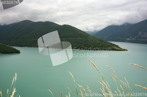 Image of Zhinvali Reservoir in the mountains