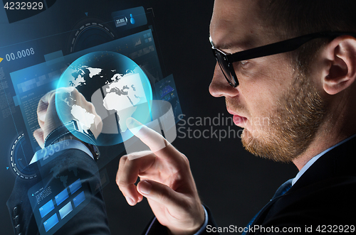 Image of close up of businessman with smart watch