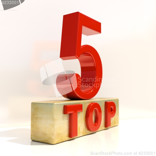 Image of Top 5 3D Rating Sign