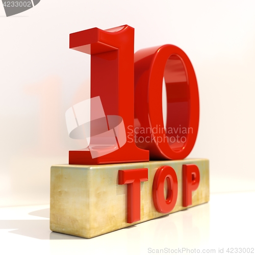 Image of Top 10 3D Rating Sign