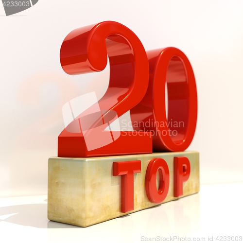 Image of Top 20 3D Rating Sign