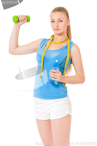 Image of Woman doing fitness exercise