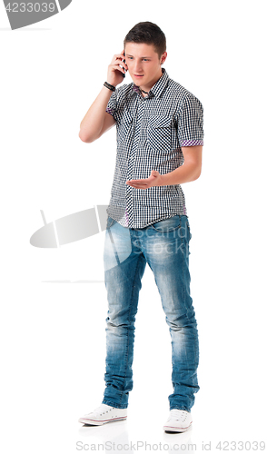 Image of Man talking on mobile