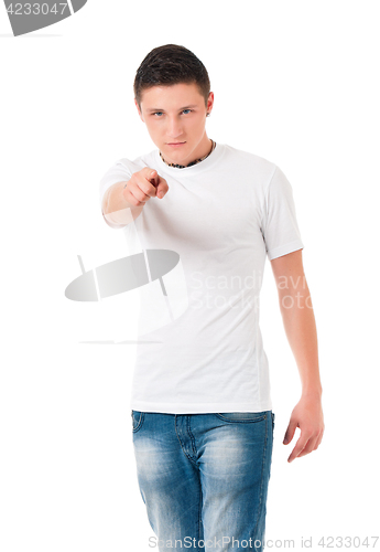 Image of Teen boy pointing to you