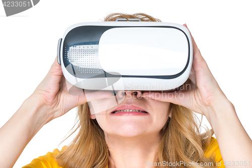 Image of Woman in VR glasses