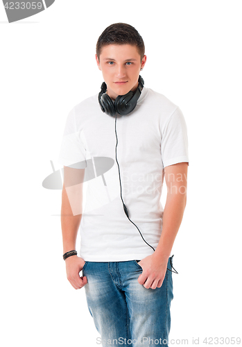 Image of Young man with headphones